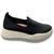 Tênis Feminino Fascite Anabela Médio Piccadilly Slip On Calçe Fácil Ortopédico Super Leve Conforto Preto