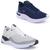 Tênis Feminino Fitness Esportivo Caminhada Academia Kit 2 Azul marinho, Branco