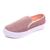 Tênis Feminino Slip On Elástico Alpargata Sapatilha Brilho Rosa