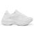 Tênis Feminino Sneaker Branco/ Colorido Academia Plataforma Blogueiras Super Confortavel Branco, Branco
