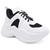 Tênis Feminino Tratorado Sola Alta Sneaker Chunky Branco, Preto