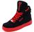 Tenis Fitness Ritmos Dança Jump Botinha Sneakers Preto sola vermelha cad vermelho