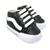 Tênis Infantil Bebê Menino Cano Alto Cadarço Conforto Leve Preto, Branco