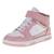 Tênis infantil cano alto molekinha 2562109 Branco, Rosa