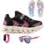 Tenis Infantil Casual Jogger Meninas Escolar Basico + Chinelo Oculos Relogio Preto