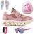 Tenis Infantil Casual Jogger Meninas Escolar Basico + Mochila Chinelo Oculos Relogio Rosa