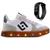 Tenis Infantil De Led Casual Sapatenis Meninos Meninas Street Calce Facil + Relogio Bege