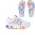 Tenis Infantil De Led Meninas Estrela Holografico Casual LIGHT + Chinelo Branco