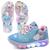 Tenis Infantil De Led Unicornio Calce Facil Meninas LIGHT + Chinelo Azul