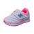 Tenis Infantil Feminino Calce Facil Bebê - AS163 Cinza gelo, Pink