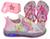 Tênis Infantil Feminino Com Led Slip On Unicórnio/Amy Rose + Chinelo + Bolsa Estrela Menina Novo Unicórnio 02