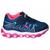Tênis Infantil Feminino com Luzes de Led MP1717A - AS015 Azul marinho, Pink fixador