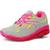 Tenis Infantil Feminino Led Rodinha Acende Luzinha Original Super Resistente Branco, Rosa