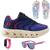 Tenis Infantil Feminino Meninas Escolar Casual Calce Facil Basico + Chinelo Oculos Relogio Roxo