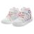 Tênis Infantil Menina Cano Alto Casual Feminino Gatinha Mzkid Branco, Rosa