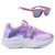 Tenis Infantil Meninas Personagem Casual Escolar + Oculos Uva