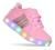 Tenis Led Luz pisca Feminino infantil menina rosa ou branco Rosa