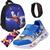 Tenis Masculino De Led Infantil Luzinha Com Mochila Relogio e Bolsinha Royal