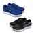 Tênis Masculino Esporte Caminhada Cadarço Kit 2 Macio Azul, Preto