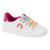 Tenis Molekinha Infantil Feminino Arco Iris Conforto Macio Branco