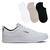 Tênis Olympikus Unissex Casual Only 2/902 + 3 Pares de Meias Color Sports Branco, Preto