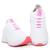 Tênis para Academia Feminino Treino Caminhada Esportivo BF Shoes Branco, Pink