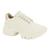 Tenis Ramarim 2480101 Chunky Sola Alta Tratorado Cadarço Feminino Creme