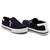 Tênis Slip On Amanda Block com Recortes Ziper Lateral e Sola Reta Confortavel Marinho