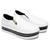 Tênis Slip On Anabela Feminino Conforto SPF Branco