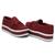 Tênis Slip On Casual Amanda Block Elástico Lateral Detalhe em Laço e Sola Alta Vermelho