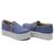 Tênis Slip On Casual Detalhe Zíper Amanda Block e Sola Alta Lisa Azul