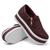 Tênis Slip On Casual Dk Shoes com Ziper Lareral e Sola Borracha com Listras Bordô