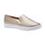 Tenis slip on facil calce conforto metalizado dourado santinelli  Champagne