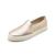 Tenis slip on feminino sapato plataforma casual couro legitimo confortavel 33 ao 40 Qa 26040 rose