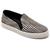 Tênis Slip On Iate Couro Feminino Solado Flatform Baixo Emborrachado Palmilha Comfort Forrado Casual Branco, Preto