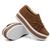 Tenis Slip On Moda Fashion Casual Feminino com Nó Frontal Sola Reta Alta Calce Fácil Caramelo