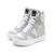 Tenis Sneaker Feminino Botinha Treino Academia Cano Alto Branco, Cinza