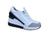 Tenis Sneaker Quiz Ziper Plataforma Anabela 661852 casual Feminino Branco, Cinza