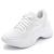 Tenis Sola Alta Feminino Sneaker Chunk Caminhada Confortavel Flatform Branco