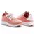 Tênis Têxtil Mesh Elástic Amarração Feminino Casual Conforto Rosa escuro