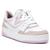 Tenis Via Marte Feminino Branco Casual Nobuck Recortes Rosa