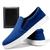 Tênis Yate Slip-on Masculino Sapatênis Casual em Lona com Carteira Azul