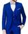 Terno Oxford Slim Completo + Colete 9 Cores Terra Forte Ternos Azul royal