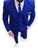 Terno Slim Masculino Executivo (Paletó + Colete + Calça) Preto - Royale Moda Social  Azul royal