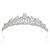 Tiara Coroa Cabelo Noiva Debutante Luxuosa Princesa Prateado