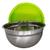 Tigela Bowl Saladeira Inox 20cm com Tampa Verde - Yins Home Verde
