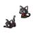  Um bloco de gato preto