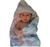 Toalha Banho Infantil Bebê c Capuz  Forro De Fralda 3 Camada Azul Urso
