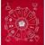 Toalha Cigana Tecido Jogo Cartas Tarot  70x70- Selecione Cor Vermelha e Prata