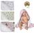 Toalha de banho bebe com capuz forrada fralda estampada infantil 100% algodão macia TOALHABABYFANTE